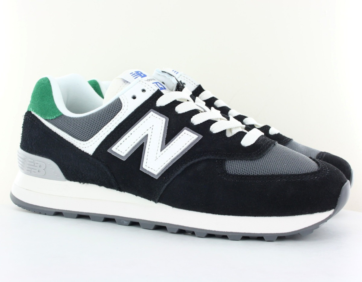 New Balance 574 noir blanc vert