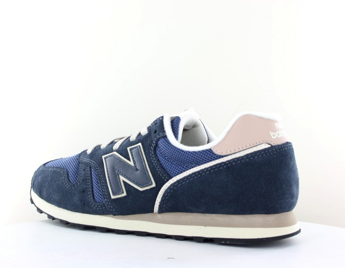 New Balance 373 bleu marine beige rose