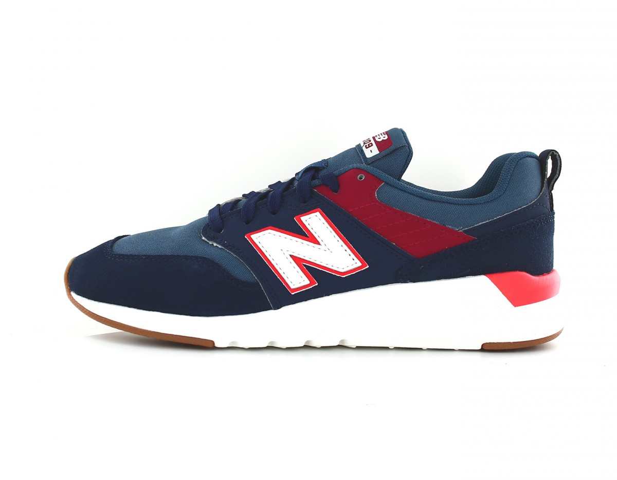 New Balance 009 bleu marine orange rouge