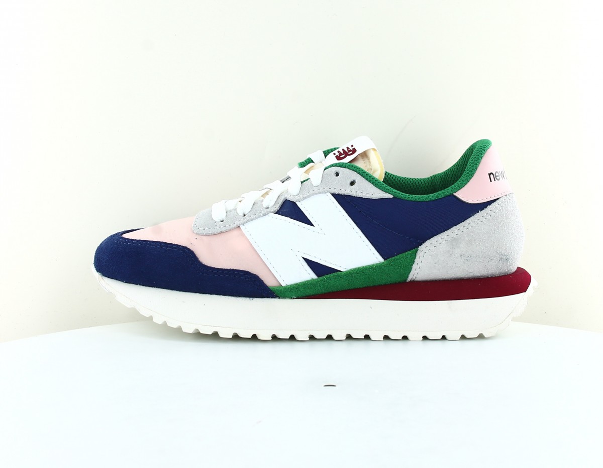 New Balance 237 bleu marine blanc rose vert