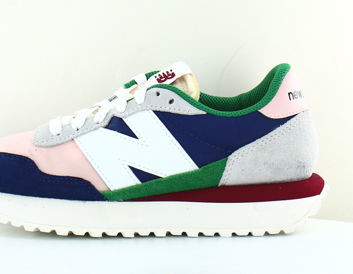 New Balance 237 bleu marine blanc rose vert