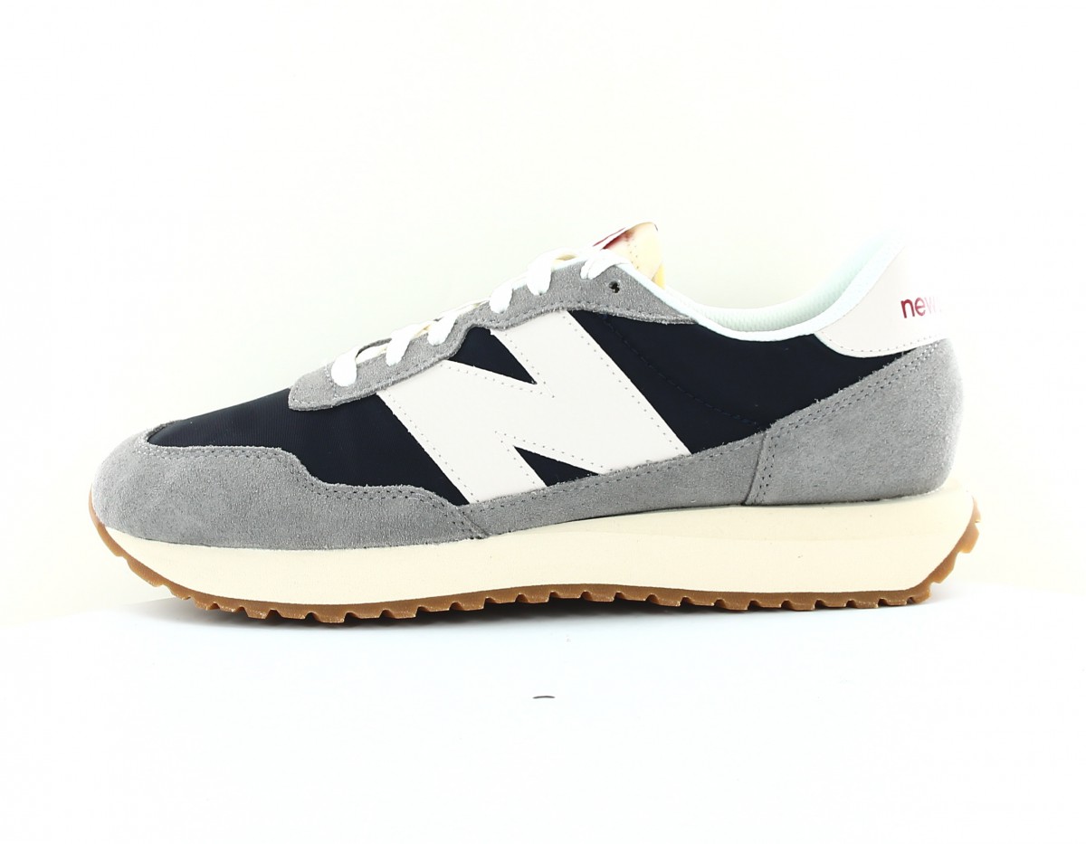 New Balance 237 gris blanc bleu marine