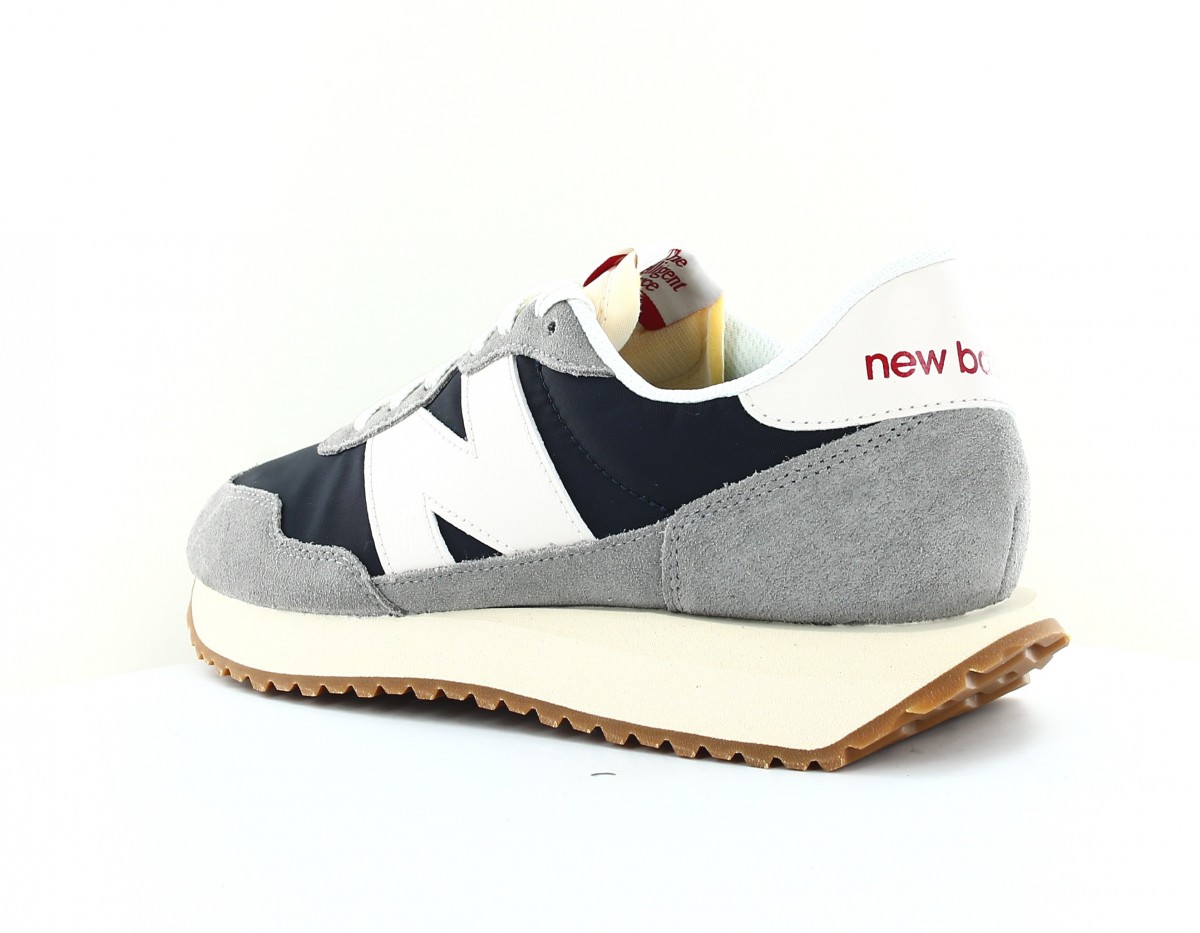 New Balance 237 gris blanc bleu marine