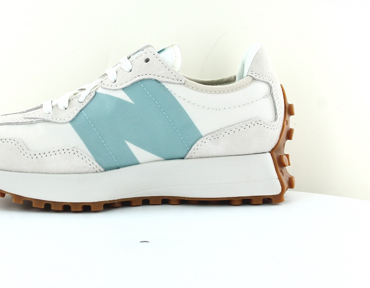 New Balance 327 beige bleu turquoise gomme