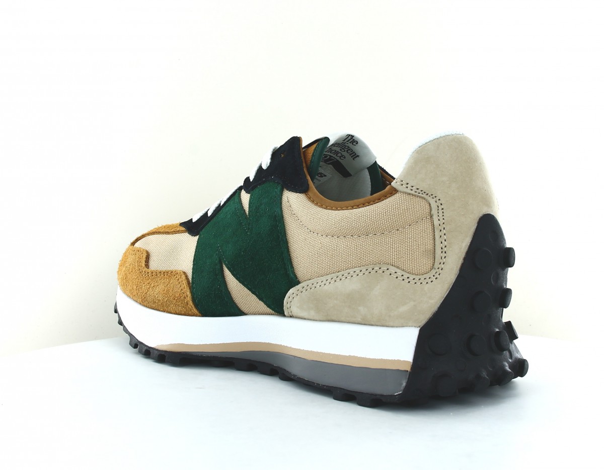 New Balance 327 beige vert moutarde