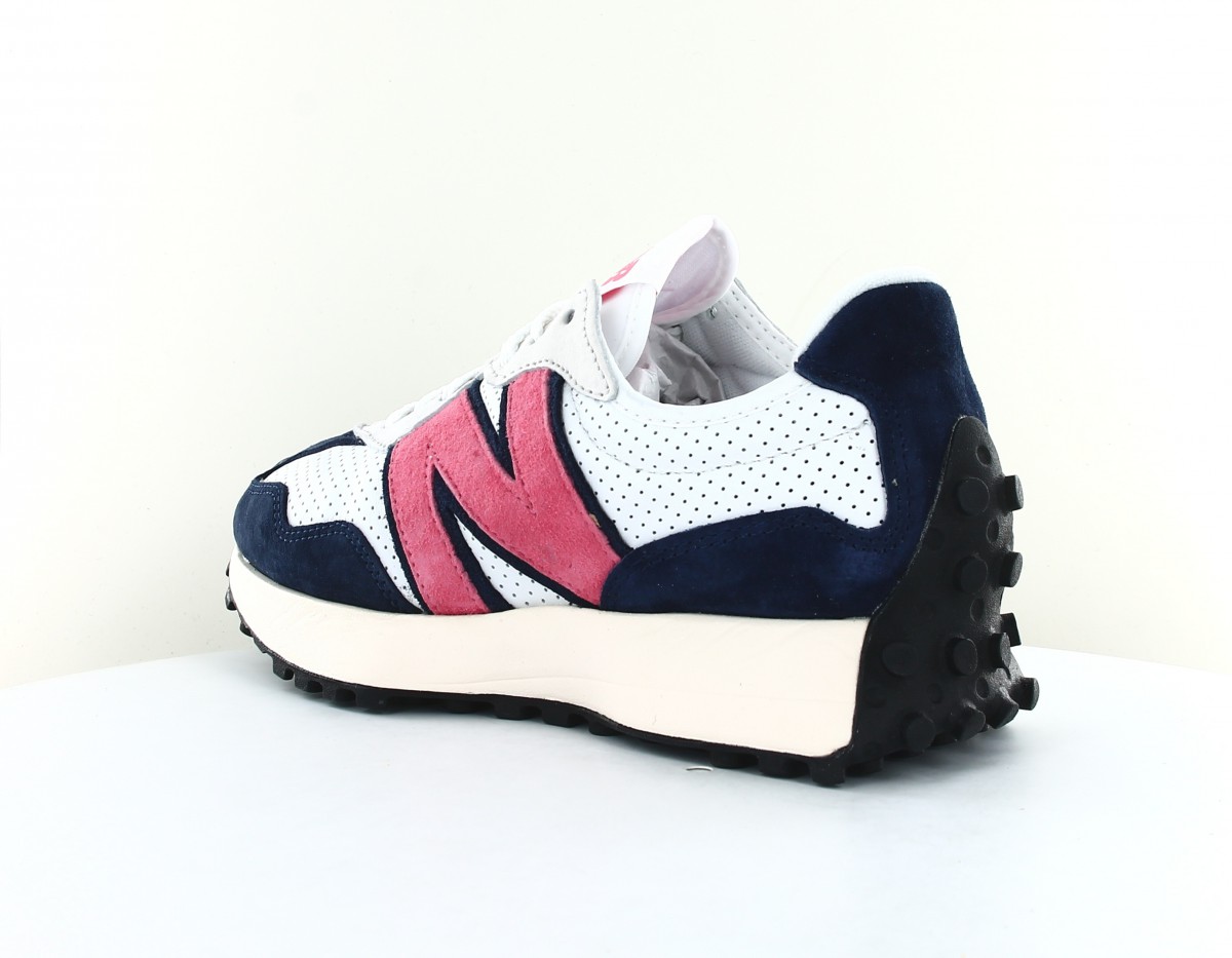 New Balance 327 blanc bleu rose