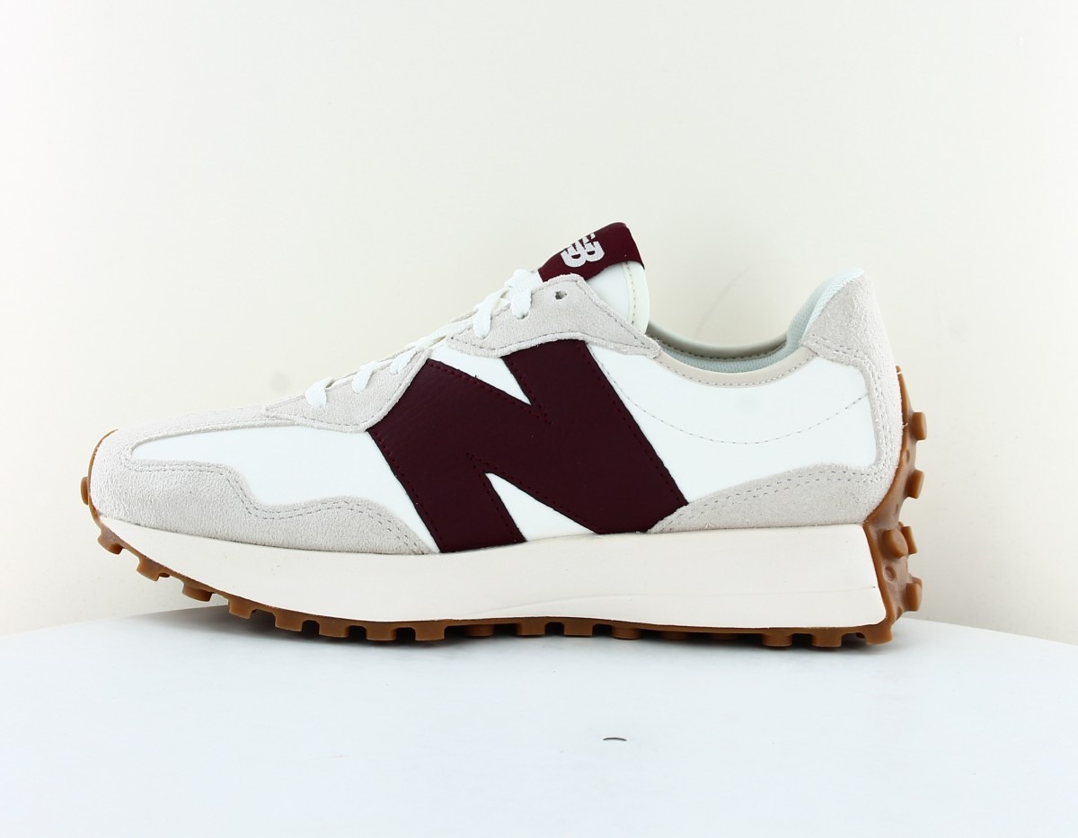 New Balance 327 blanc bordeaux gomme