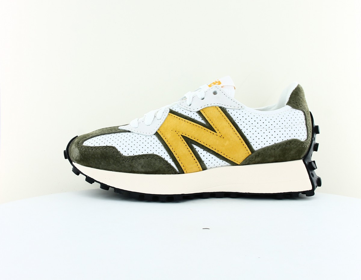 New Balance 327 blanc kaki jaune