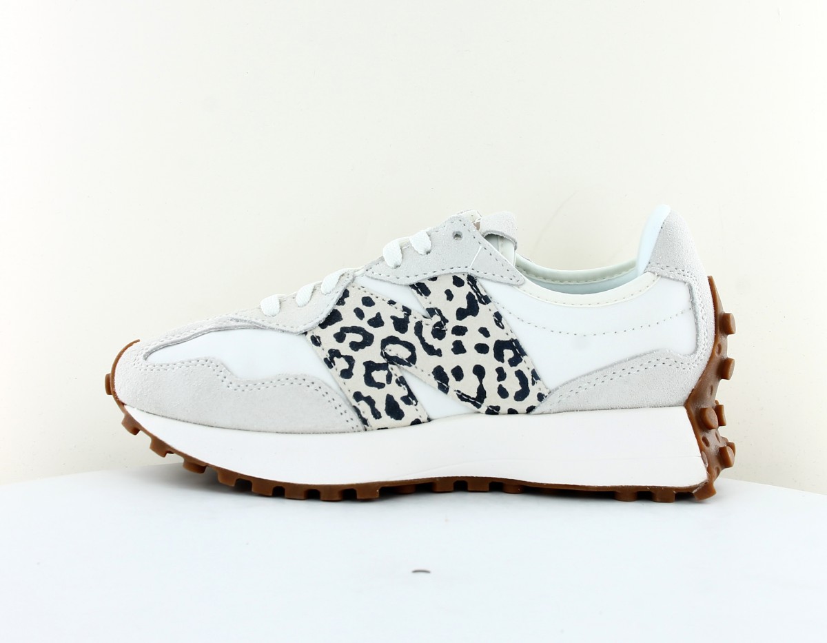 New Balance 327 blanc leopard