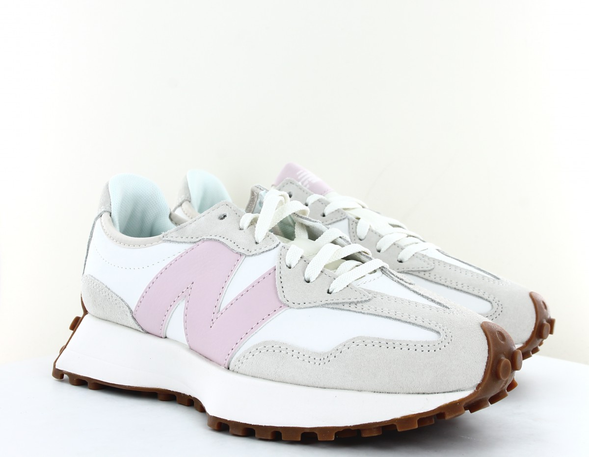 New Balance 327 blanc rose gomme