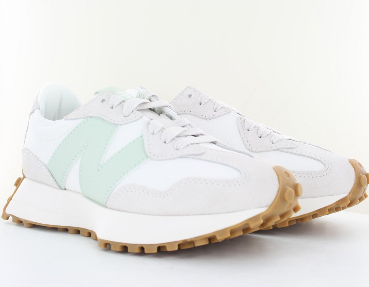 New Balance 327 blanc beige vert pastel