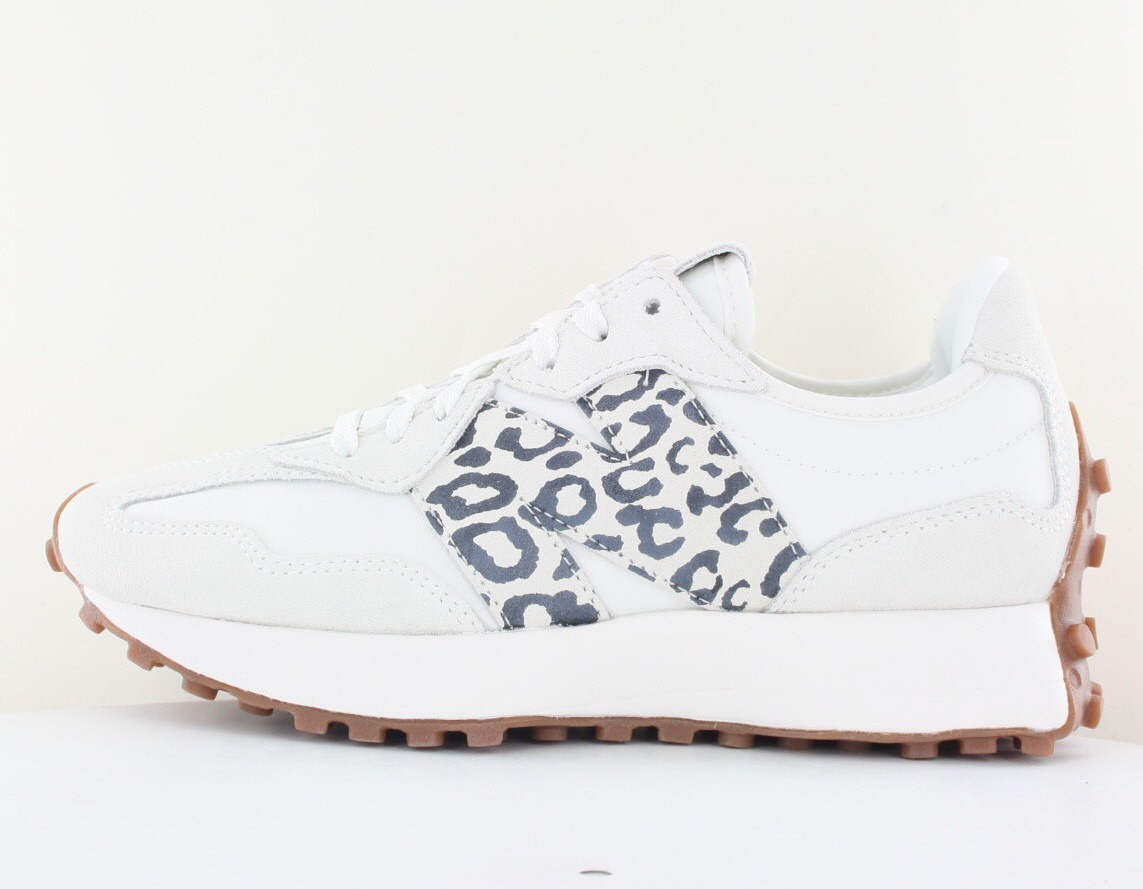 New Balance 327 blanc beige leopard