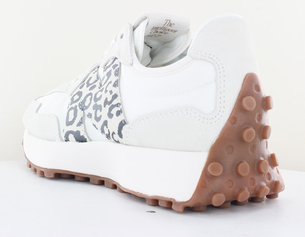 New Balance 327 blanc beige leopard