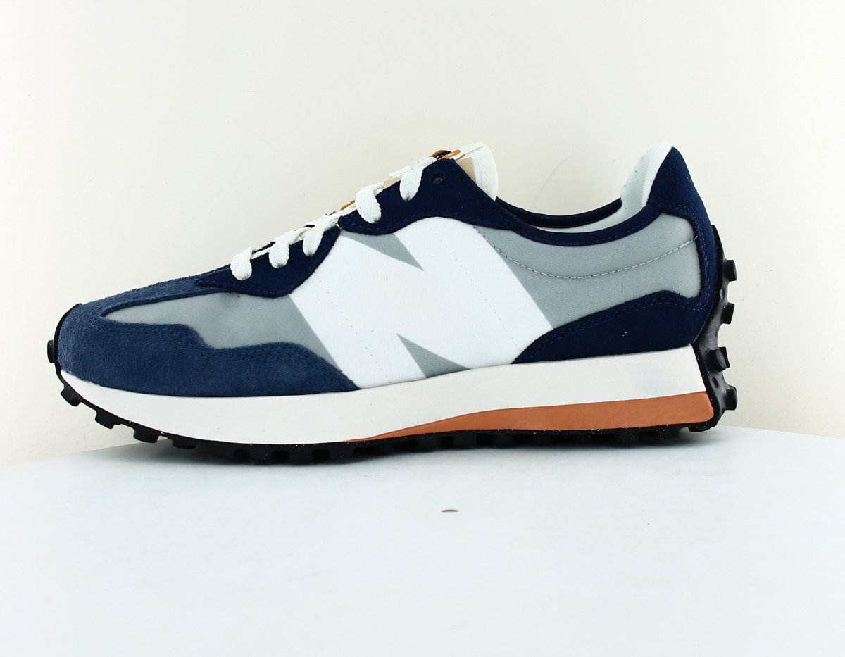 New Balance 327 bleu marine gris orange