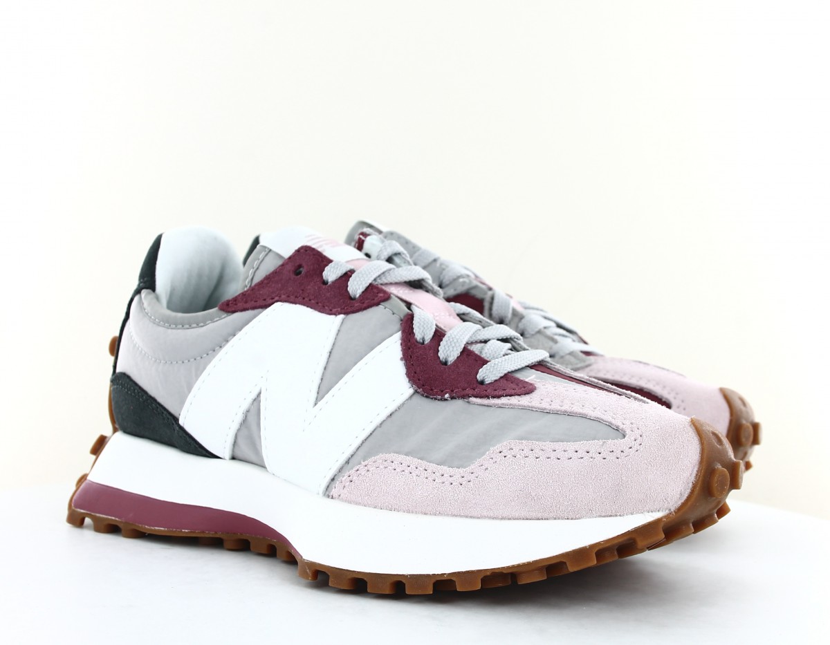 New Balance 327 gris blanc rose