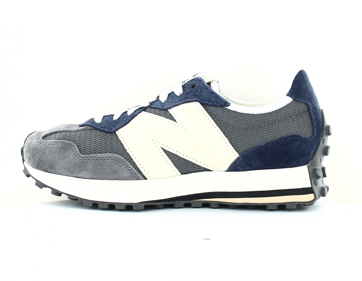 New Balance 327 gris foncé beige bleu marine