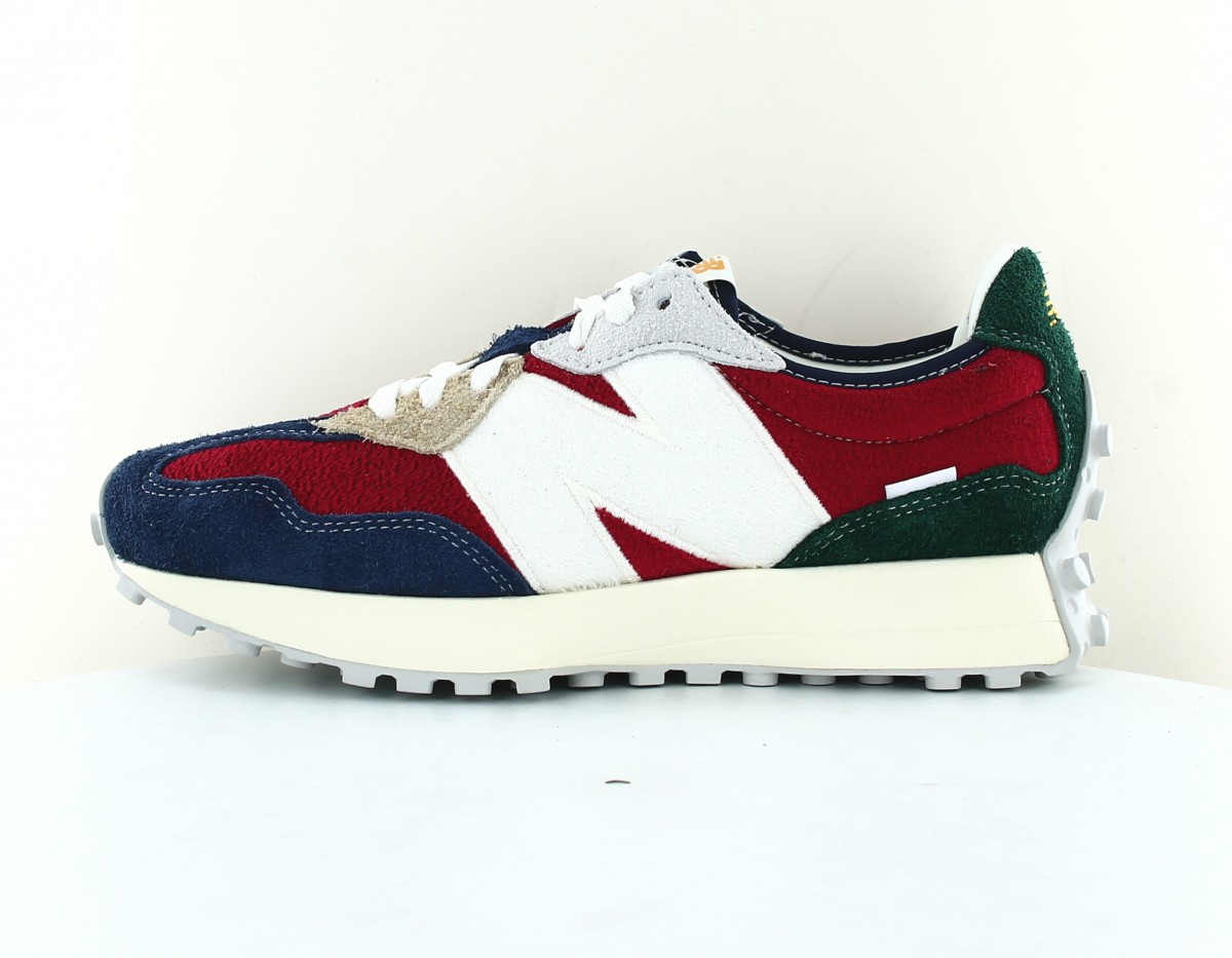 New Balance 327 serviette eponge rouge bleu vert