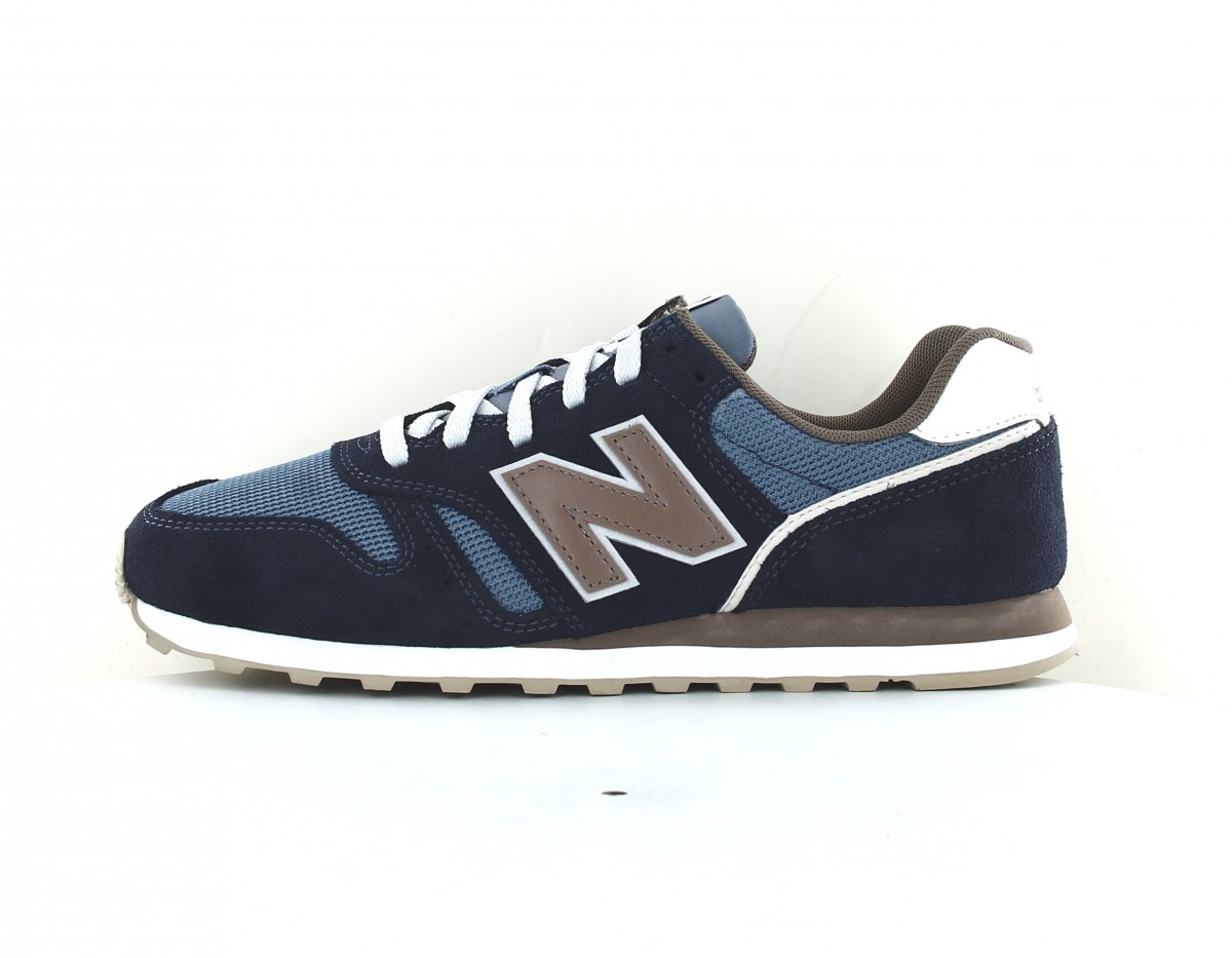 New Balance 373 bleu marine marron blanc