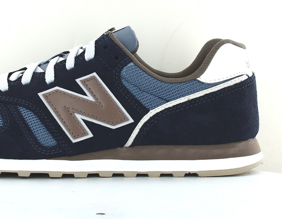 New Balance 373 bleu marine marron blanc