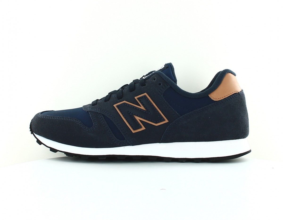 New Balance 373 suede bleu marine marron