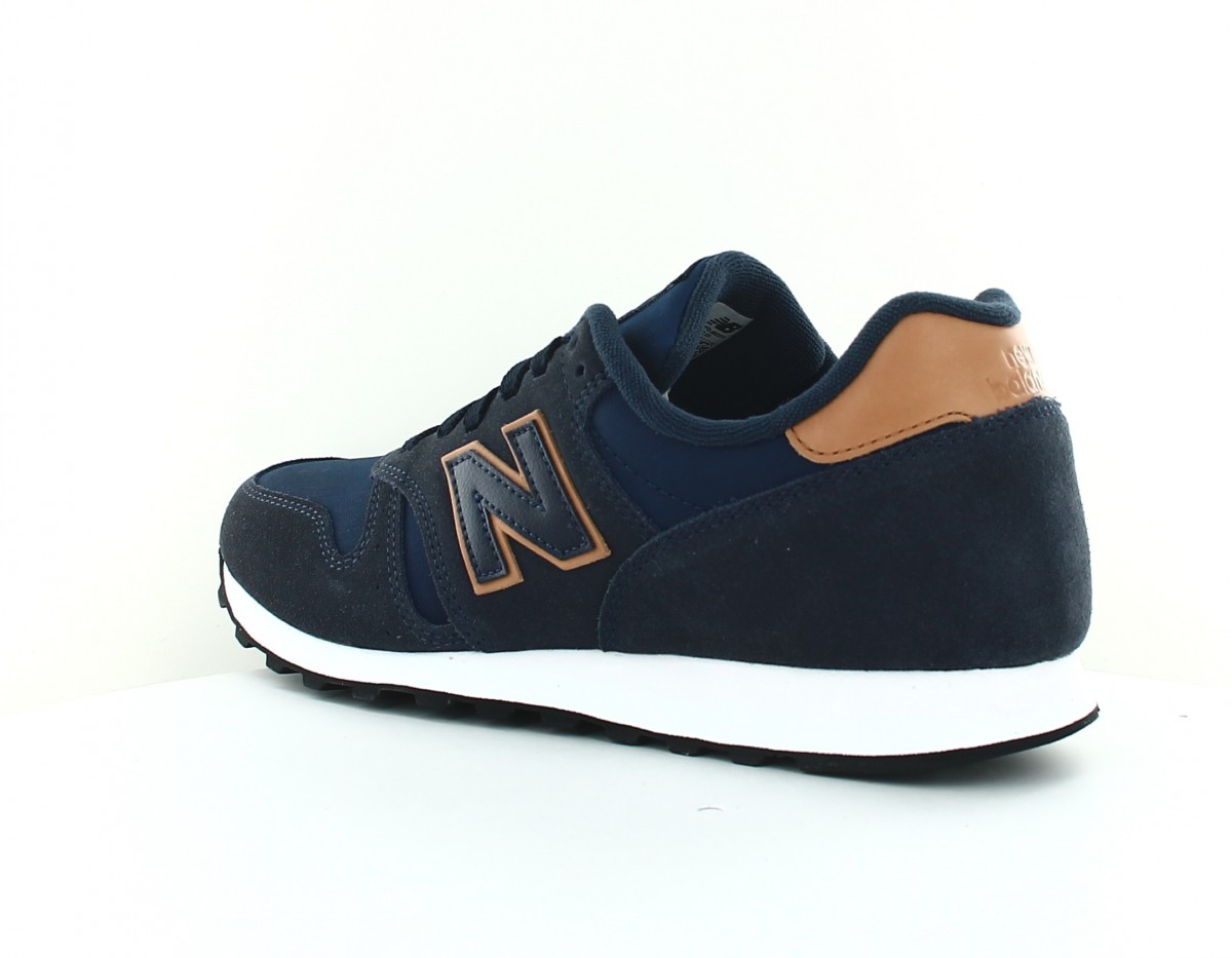 New Balance 373 suede bleu marine marron