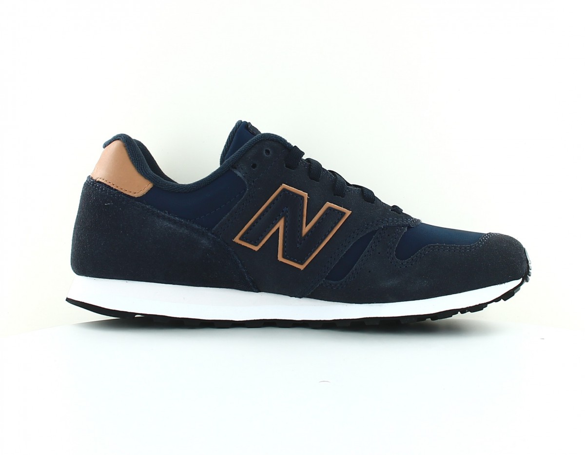 New Balance 373 suede bleu marine marron