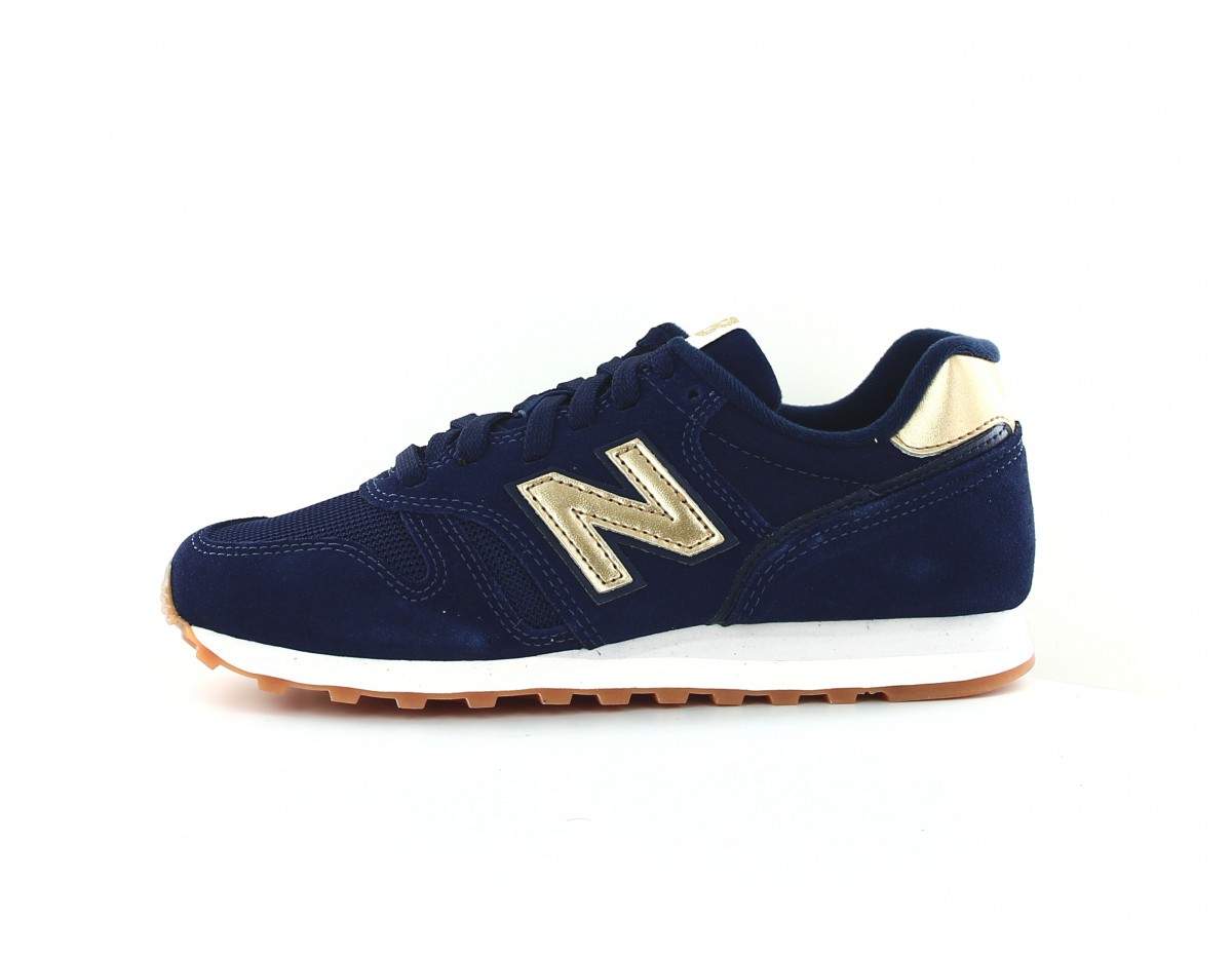 New Balance 373 femme suede bleu marine or