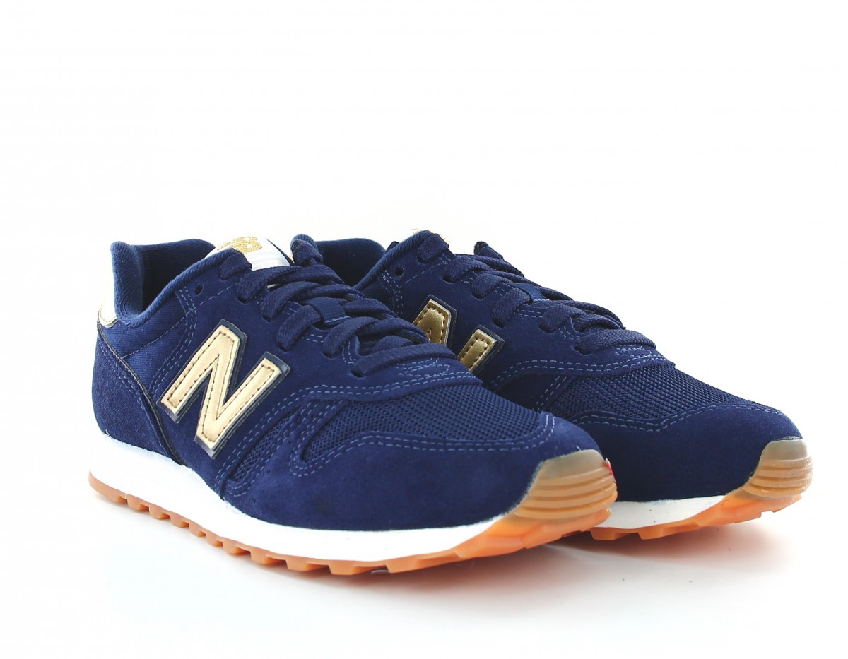 New Balance 373 femme suede bleu marine or