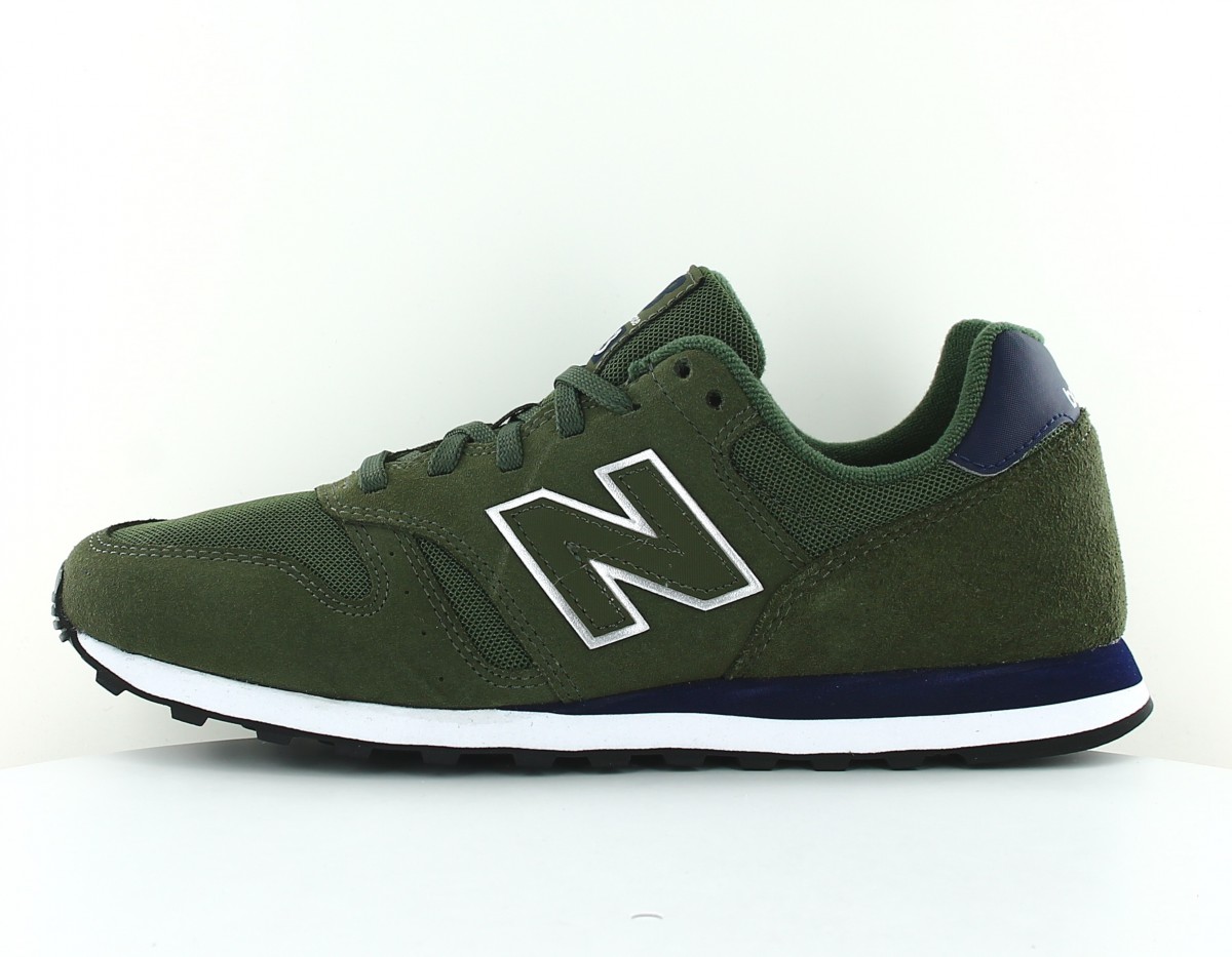 New Balance 373 suede vert kaki bleu marine