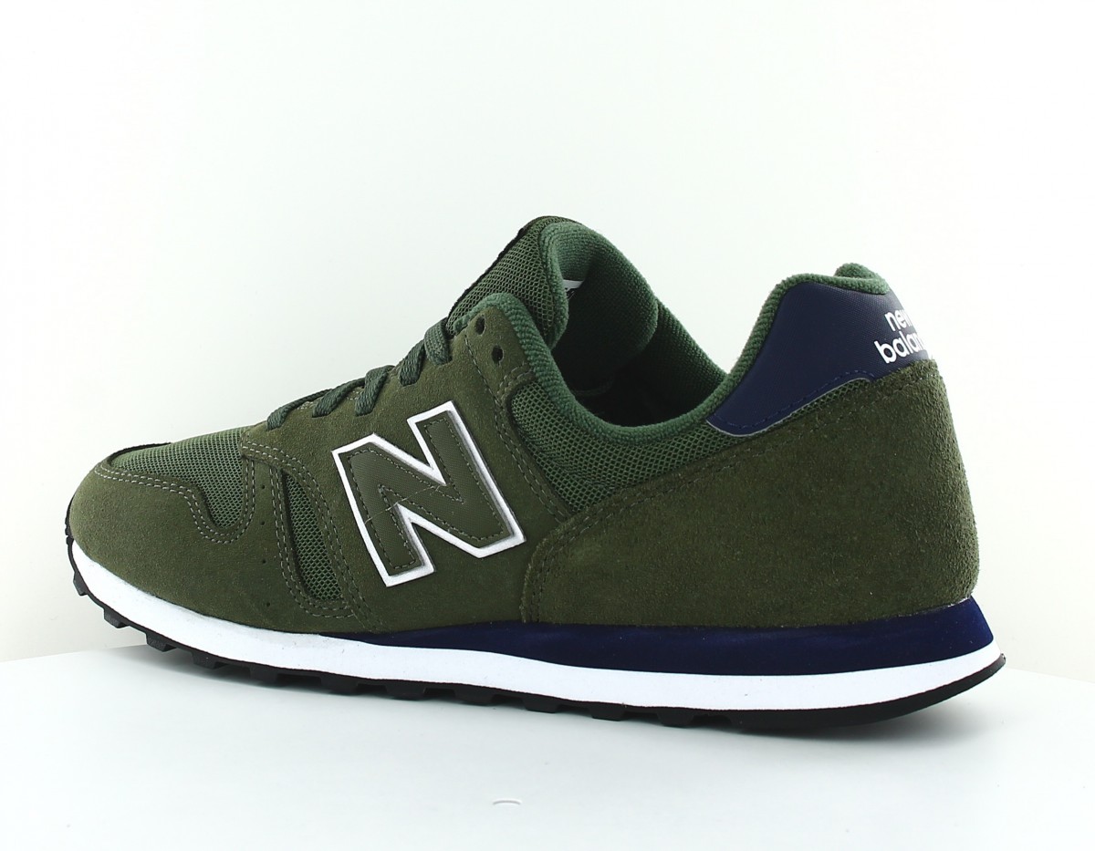 New Balance 373 suede vert kaki bleu marine