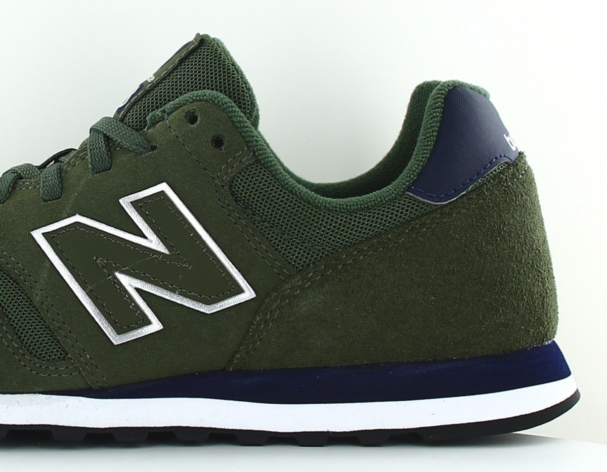 New Balance 373 suede vert kaki bleu marine