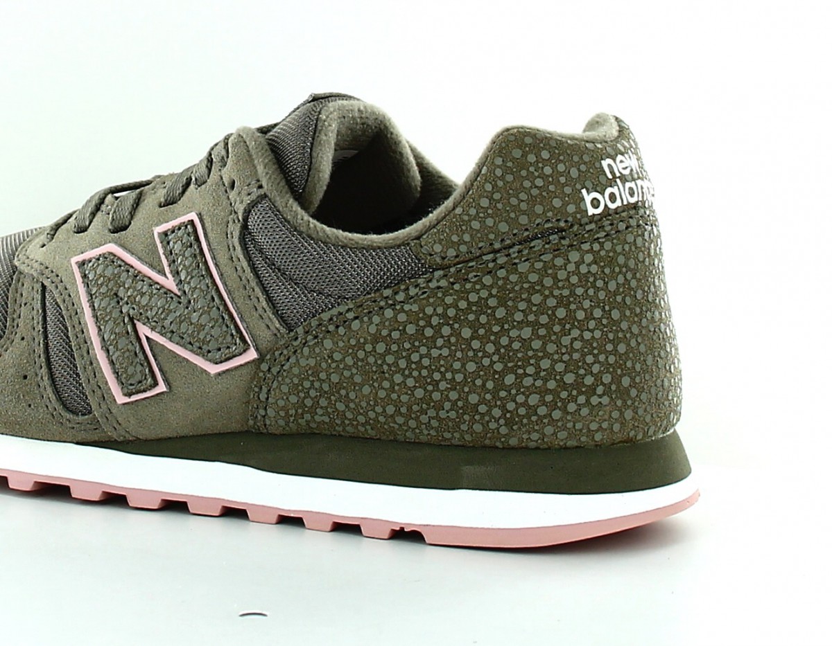 New Balance 373 femme suede Kaki-Rose