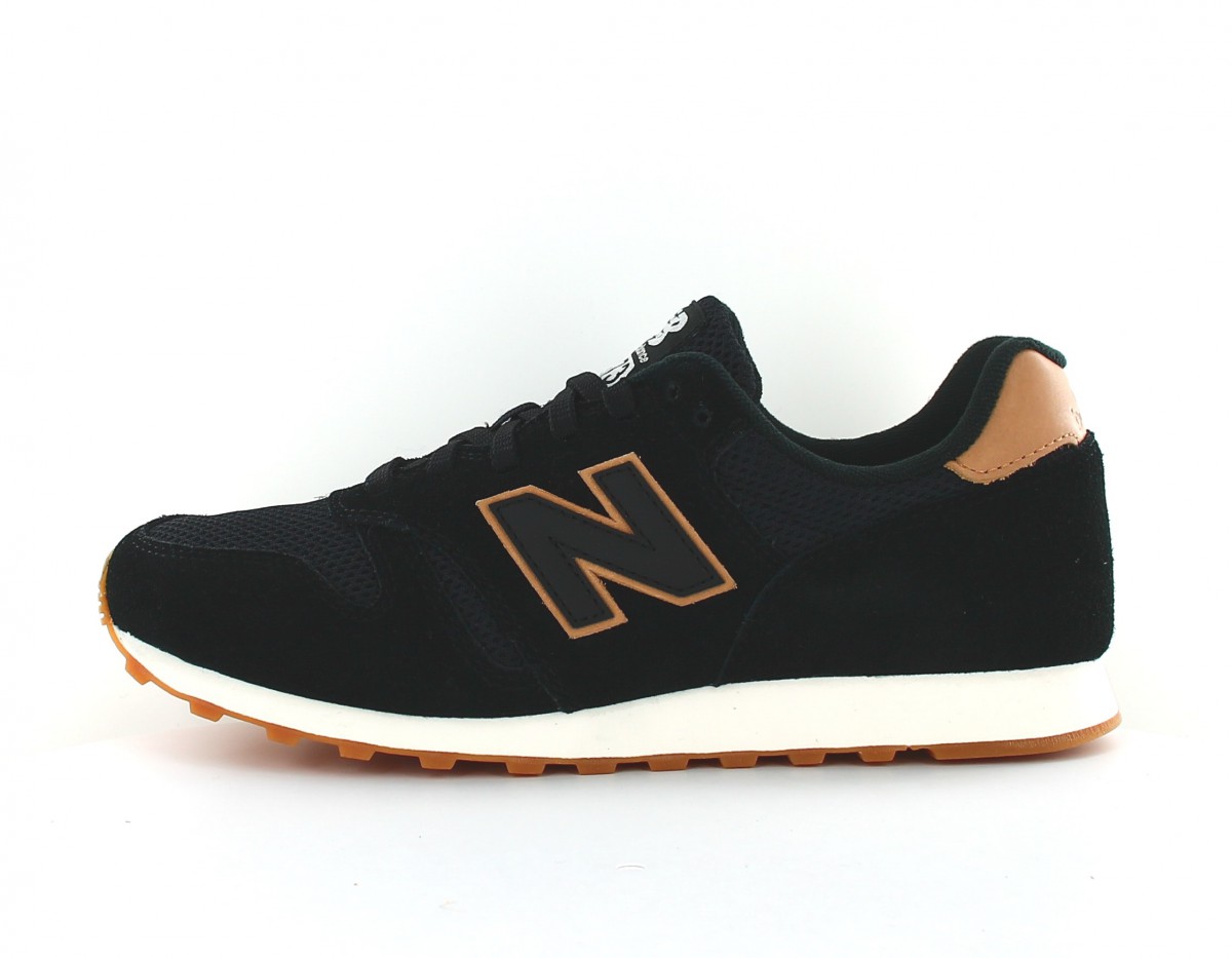 New Balance 373 suede noir beige gomme