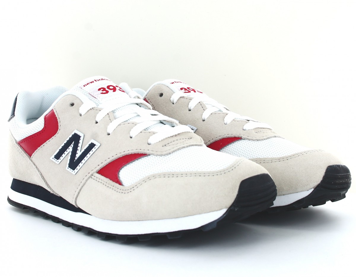 New Balance 393 homme beige bleu marine blanc rouge