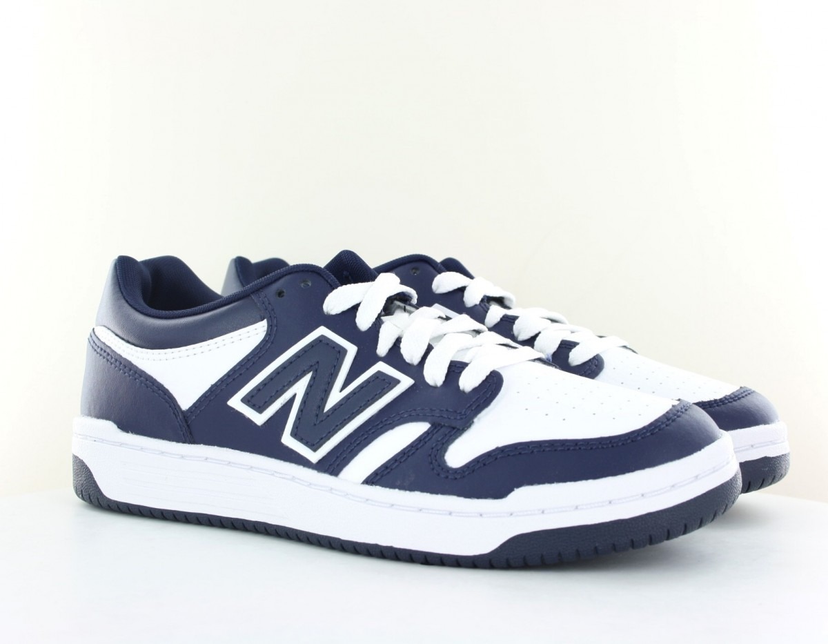 New Balance 480 blanc bleu marine