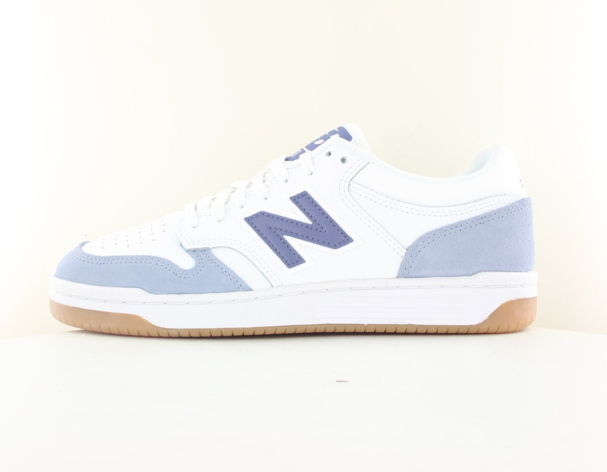 New Balance 480 blanc bleu ciel bleu