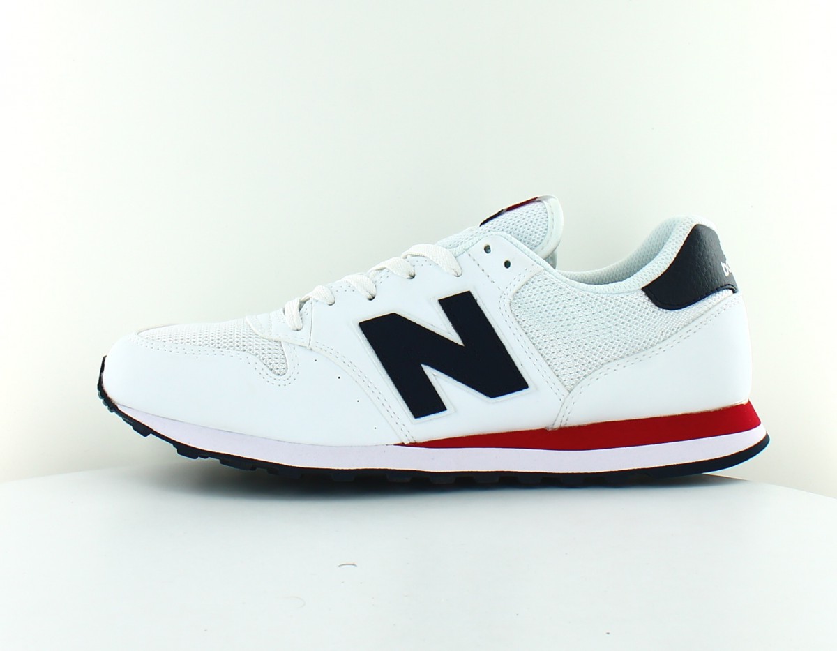 New Balance 500 blanc bleu rouge