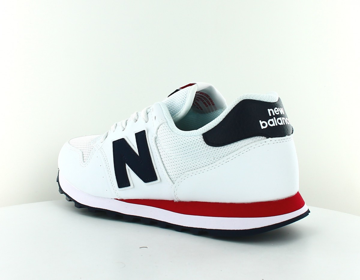 New Balance 500 blanc bleu rouge