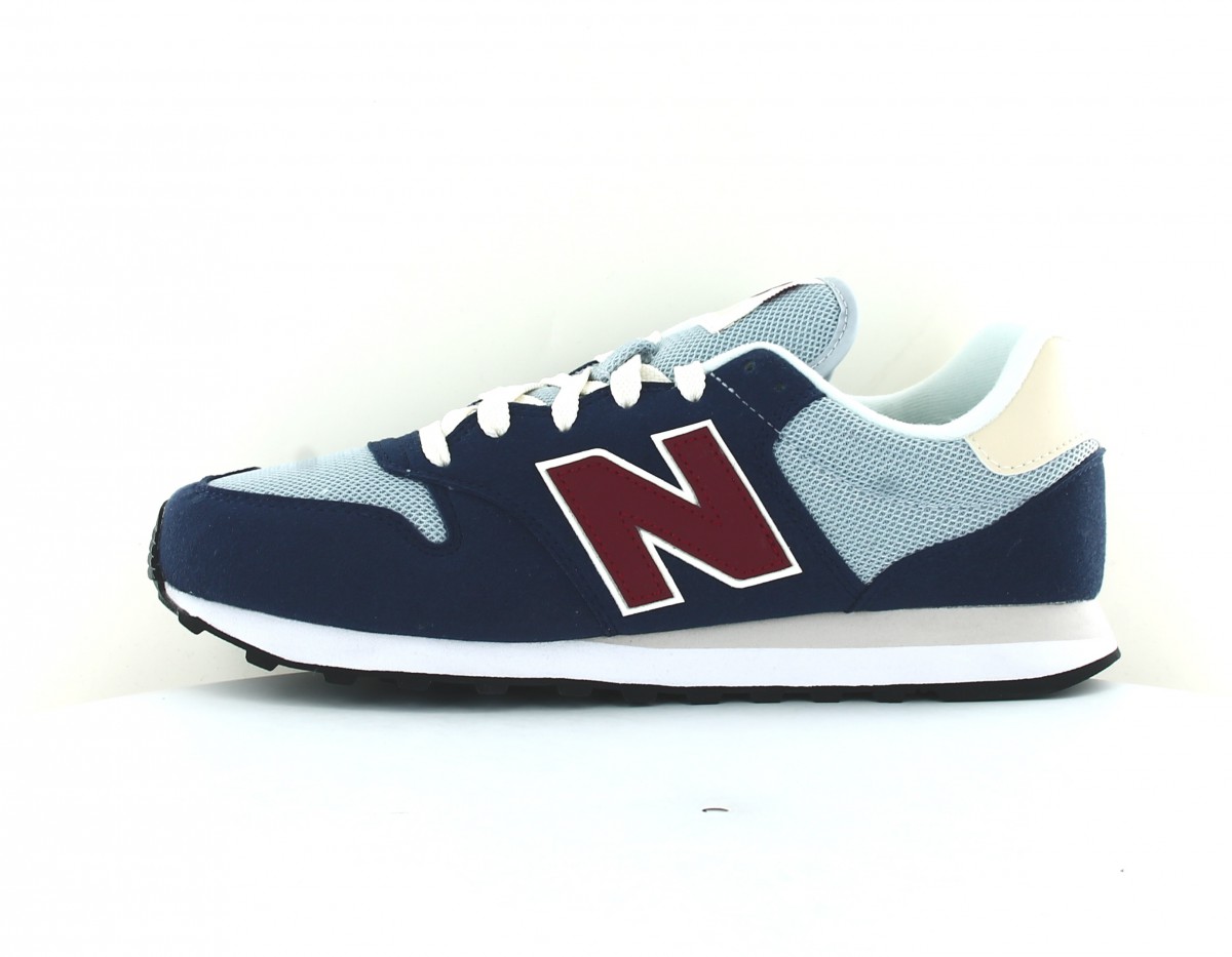 New Balance 500 bleu marine rouge gris