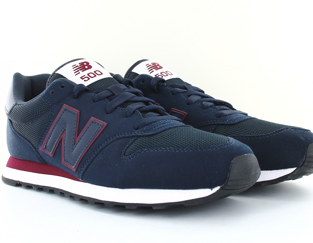 New Balance 500 homme bleu marine bordeaux