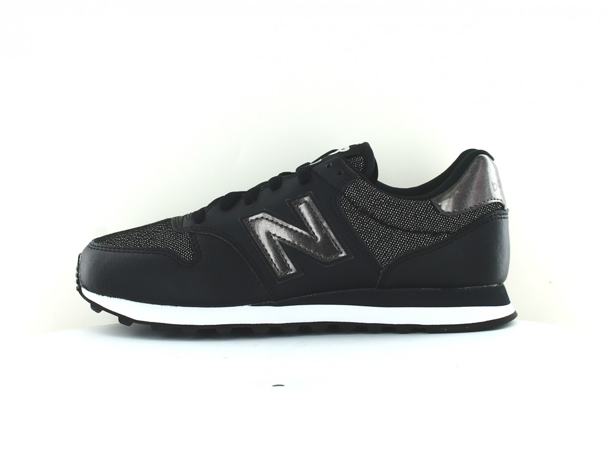 New Balance 500 femme noir brillant blanc