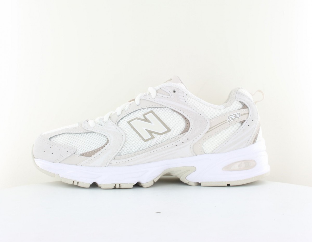 New Balance 530 beige creme marron blanc