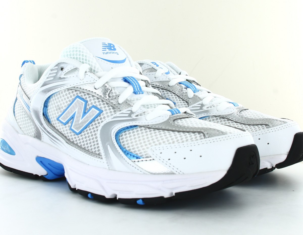 New Balance 530 blanc bleu ciel argent