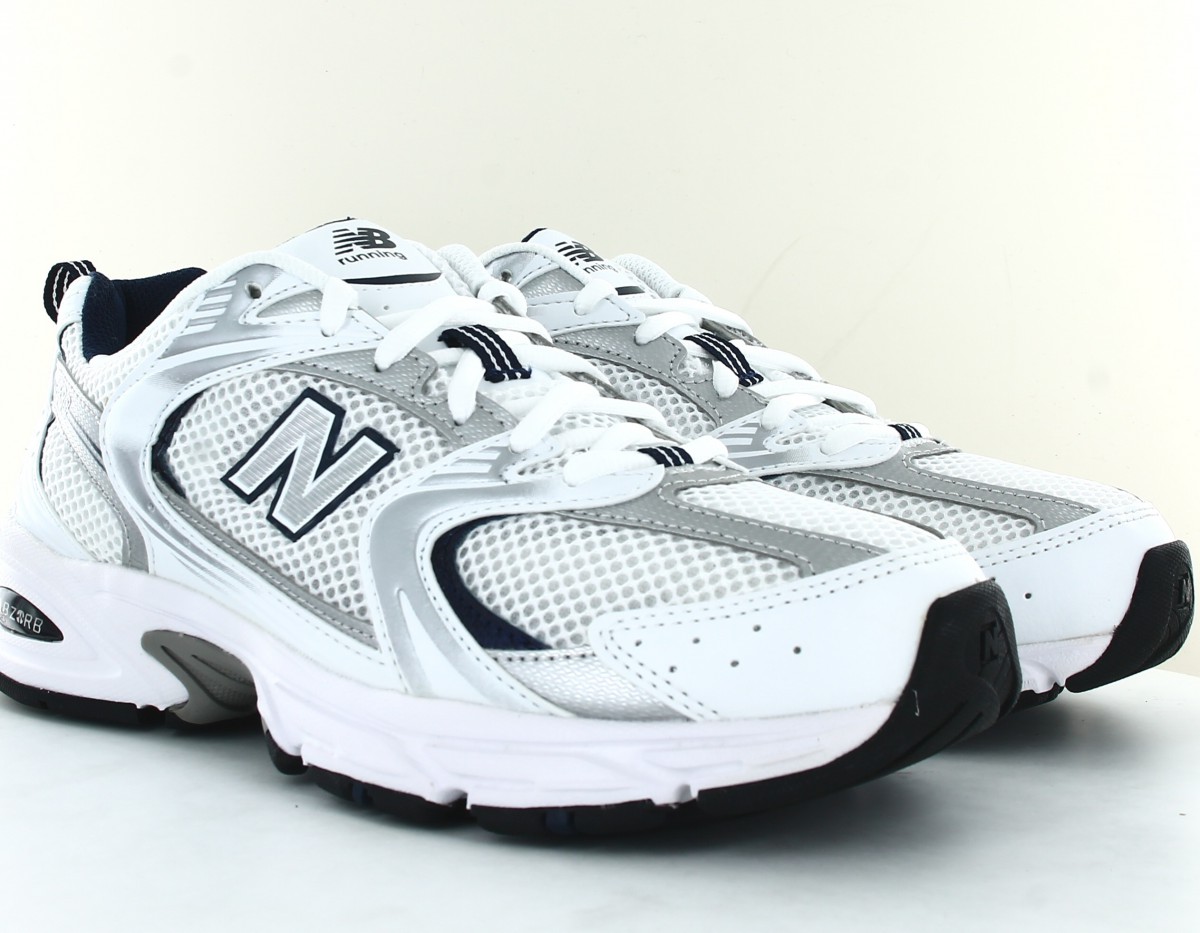 New Balance 530 blanc bleu marine argent