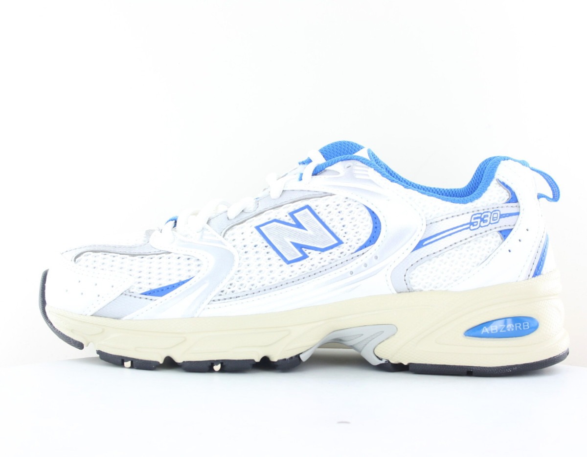 New Balance 530 blanc bleu oasis