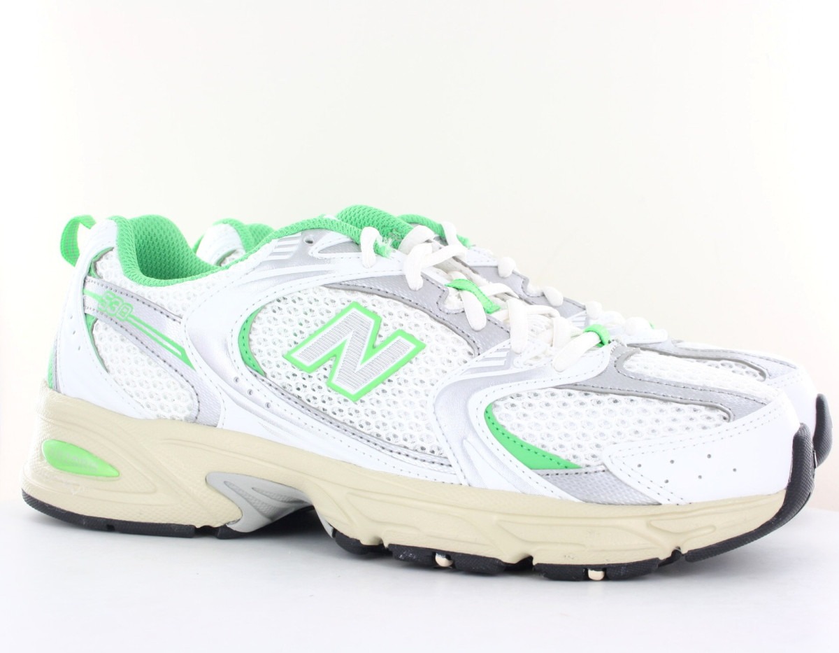 New Balance 530 blanc vert fluo