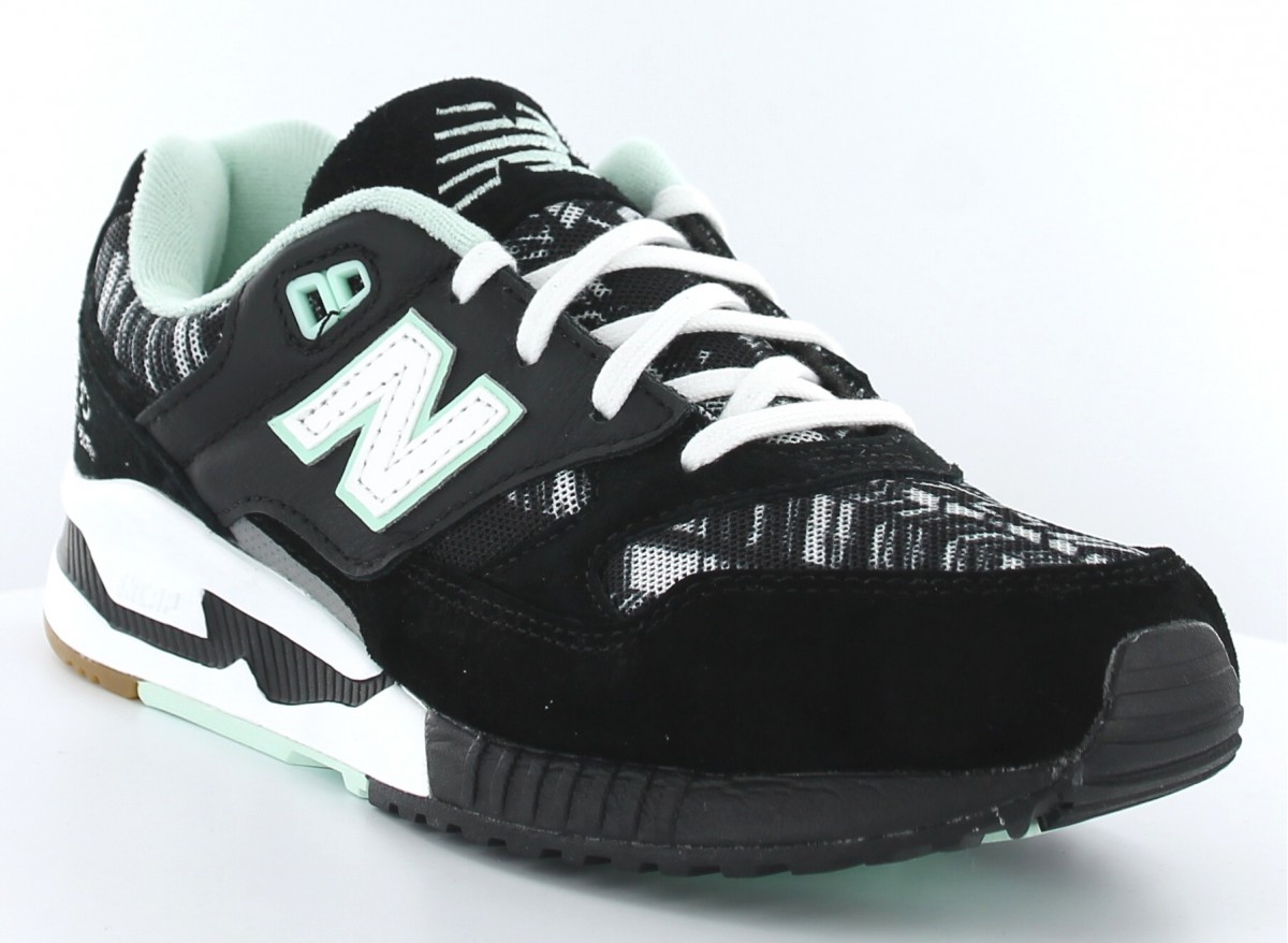 New Balance 530 femme noir-vert-print