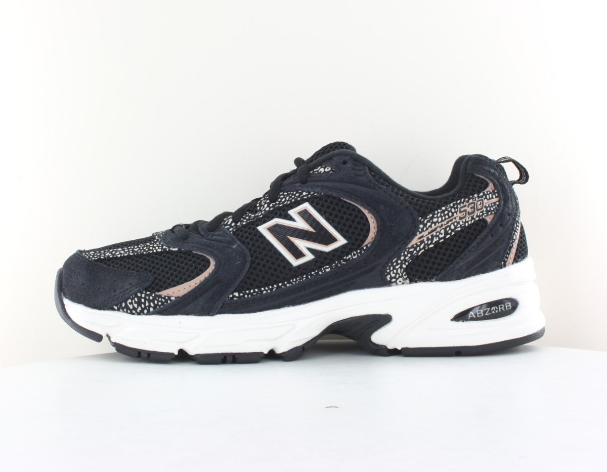 New Balance 530 noir beige print