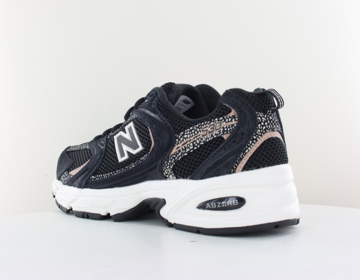 New Balance 530 noir beige print