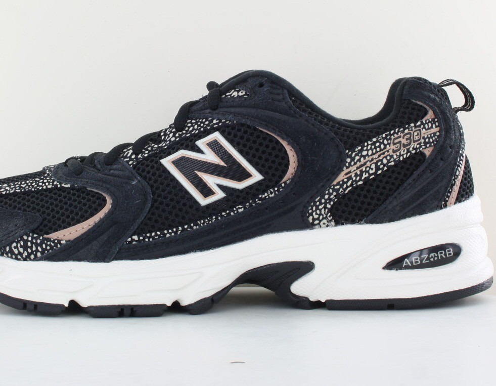 New Balance 530 noir beige print
